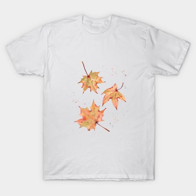 Fall leaves painting T-Shirt by InnaPatiutko